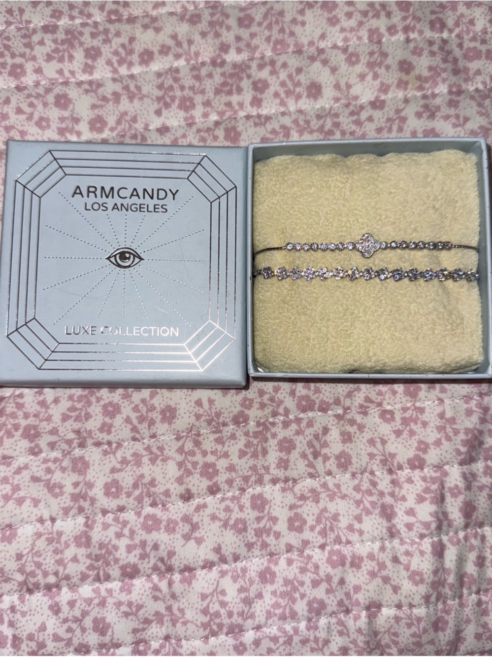 Silver Crystal Bracelet Set - Luxe Duo